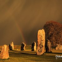 Rainbow over the Avebury Stones