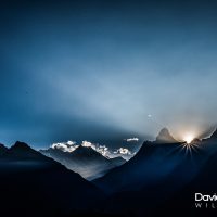 Sunrise Coming up Over Everest