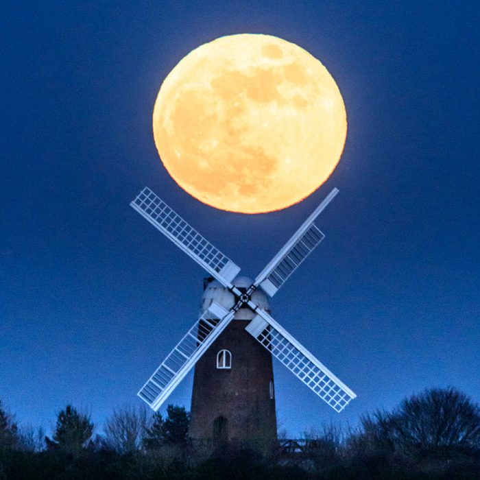 The Moon and Wilton Windmill